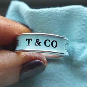 Tiffany & Co. Blue Enamel 1837 Ring